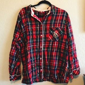 VS Flannel PJ Top